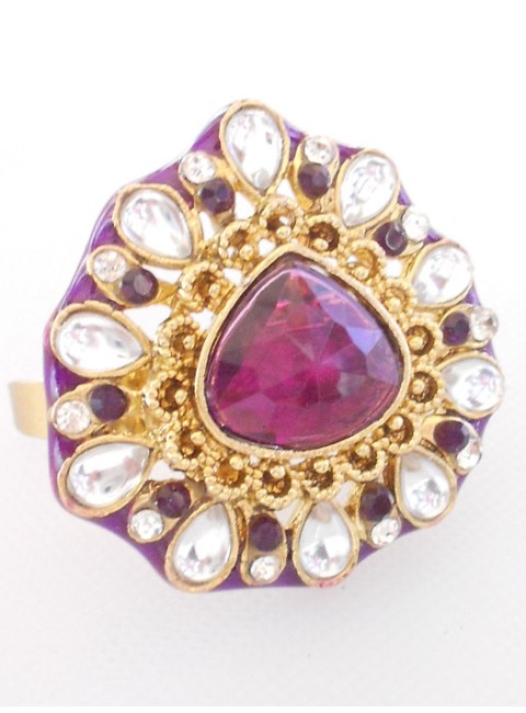 Kundan Finger Ring